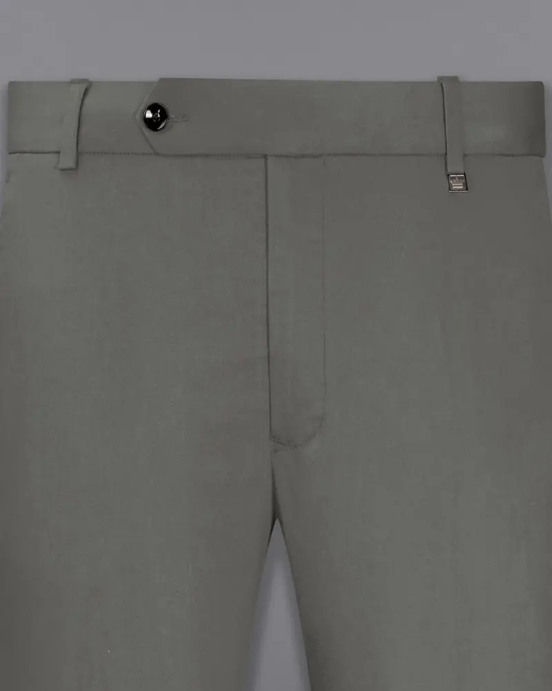 Ironside Gray Stretchable Cross Placket Bandhgala Premium Cotton Traveler Suit 12