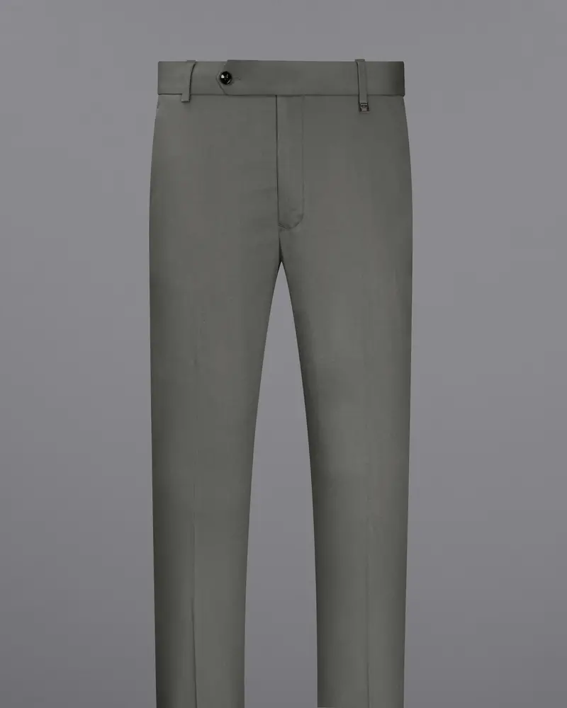 Ironside Gray Stretchable Cross Placket Bandhgala Premium Cotton Traveler Suit 13