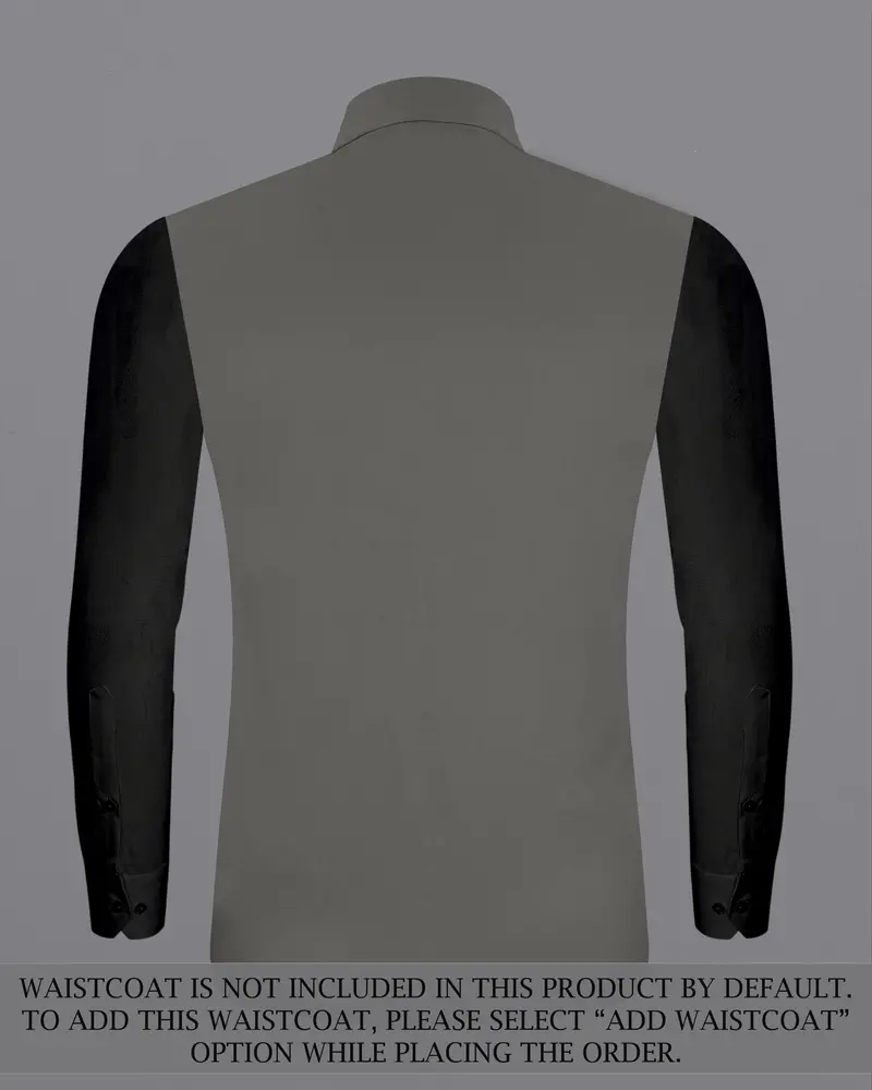 Ironside Gray Stretchable Cross Placket Bandhgala Premium Cotton Traveler Suit 17