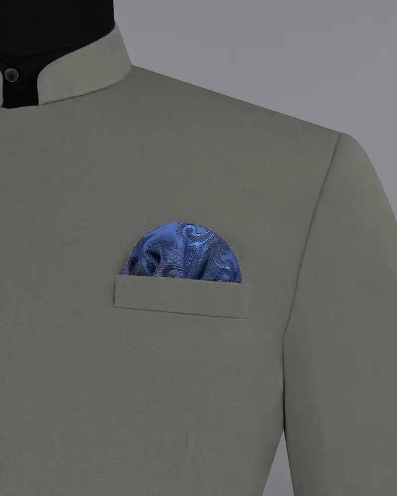 Ironside Gray Stretchable Cross Placket Bandhgala Premium Cotton Traveler Suit 7