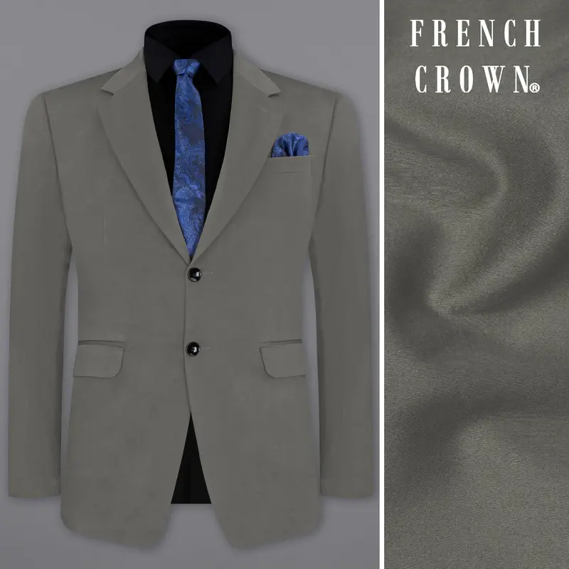 Ironside Gray Stretchable Premium Cotton Traveler Blazer 1