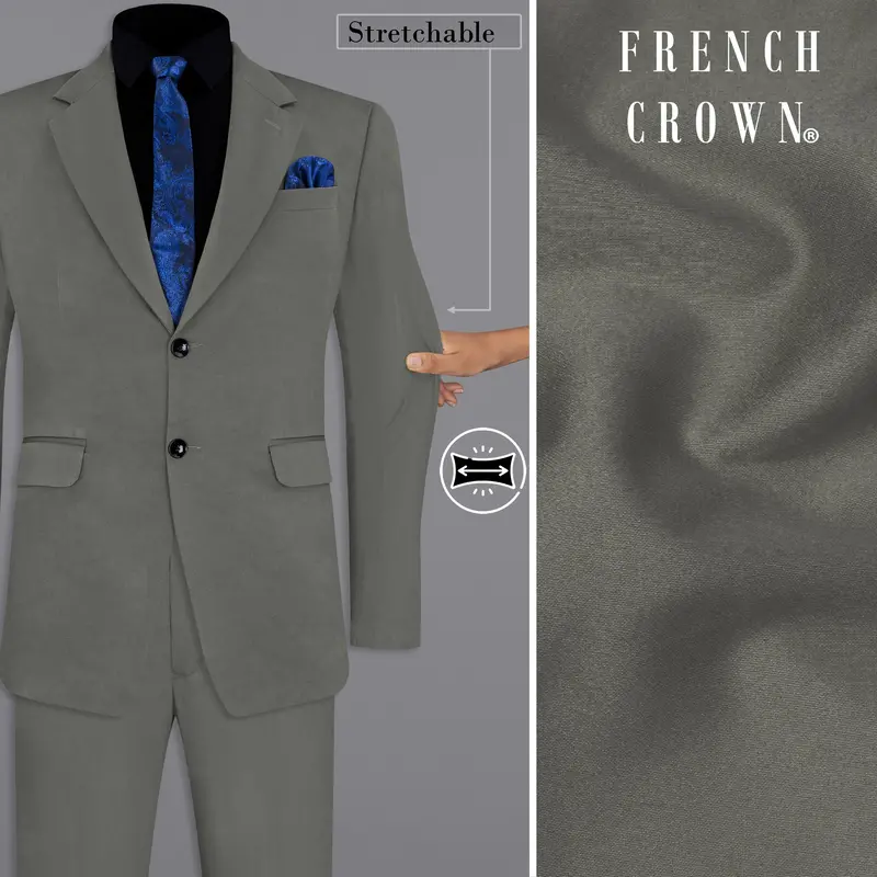 Ironside Gray Stretchable Premium Cotton Traveler Suit 1