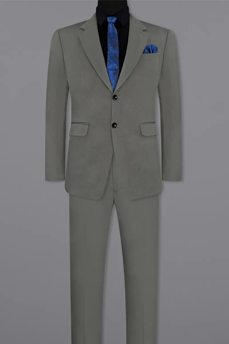 Ironside Gray Stretchable Premium Cotton Traveler Suit 4