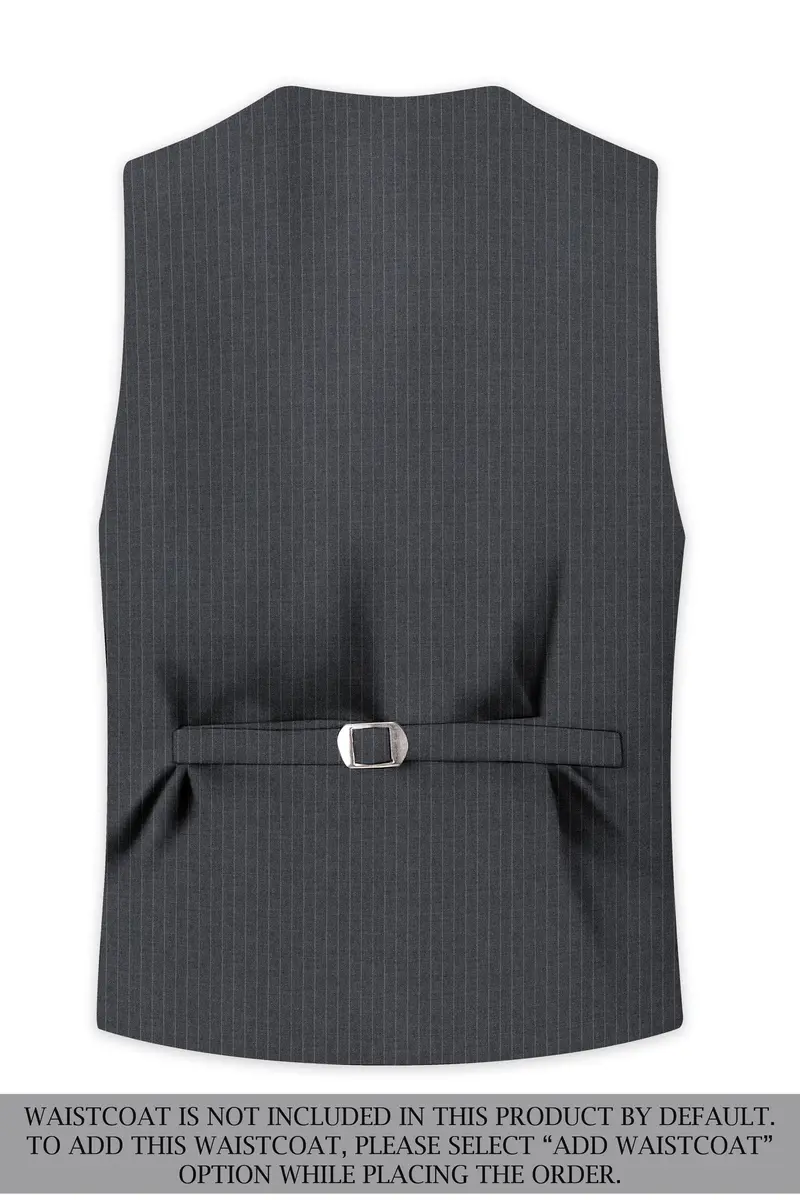 Ironside Gray Striped Single Breasted Suit 17