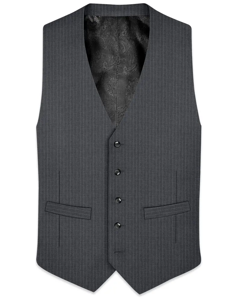 Ironside Gray Striped Waistcoat 1