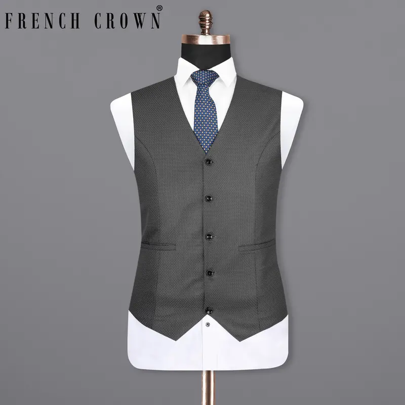 Ironside Grey With Black Patterned Woolrich Waistcoat 1