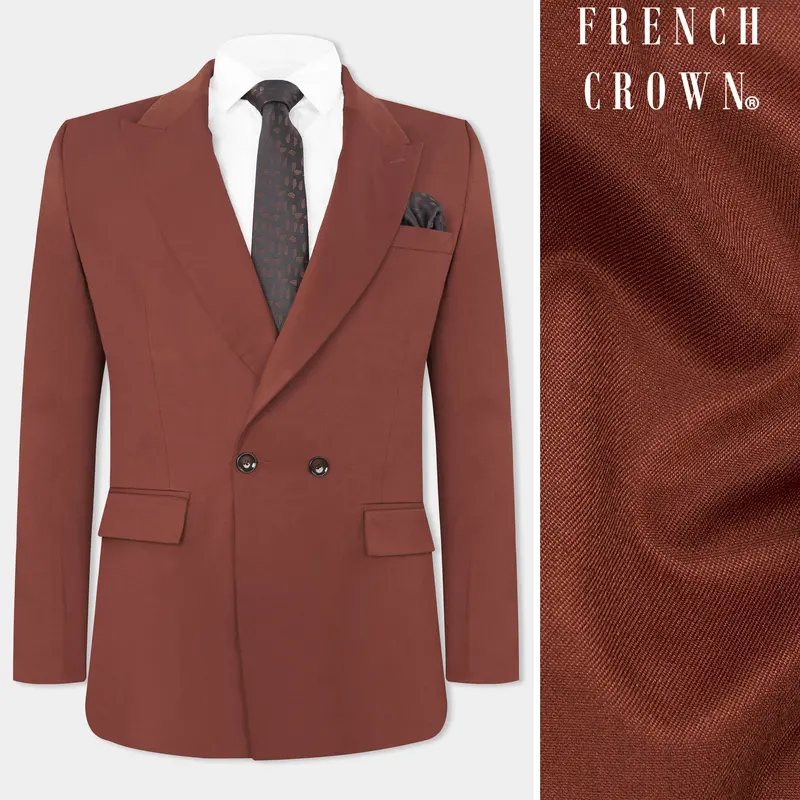 Ironstone Red Stretchable Double-Breasted Traveler Blazer 1