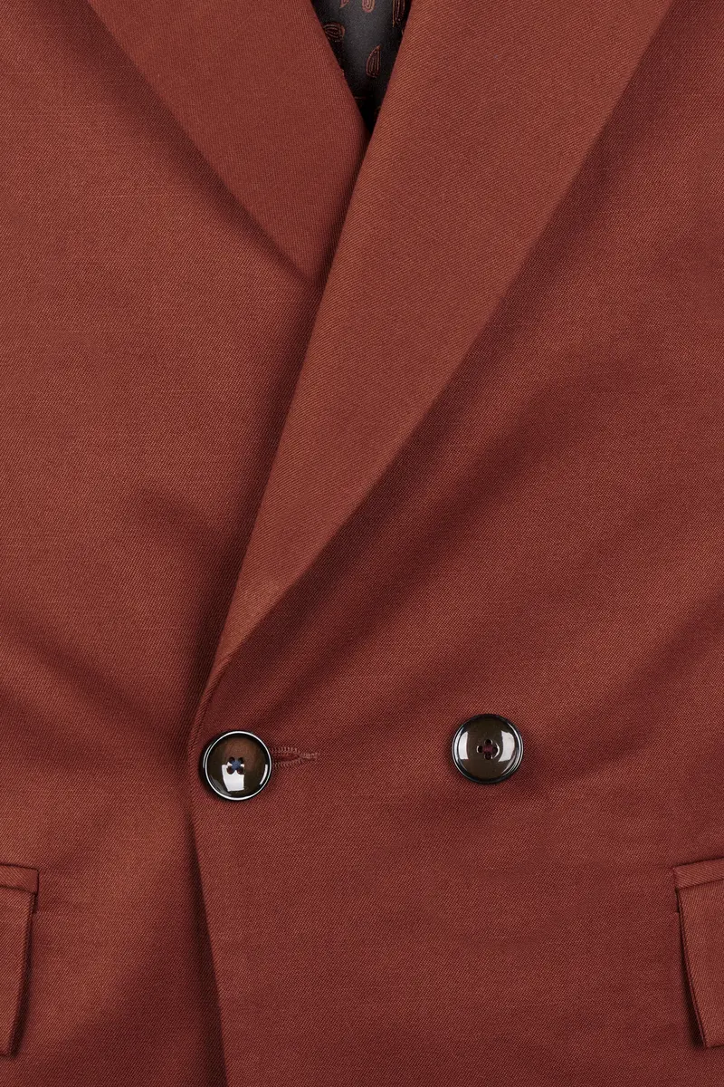 Ironstone Red Stretchable Double-Breasted Traveler Blazer 7