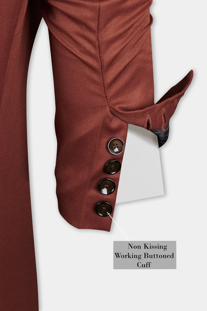 Ironstone Red Stretchable Double-Breasted Traveler Blazer 8