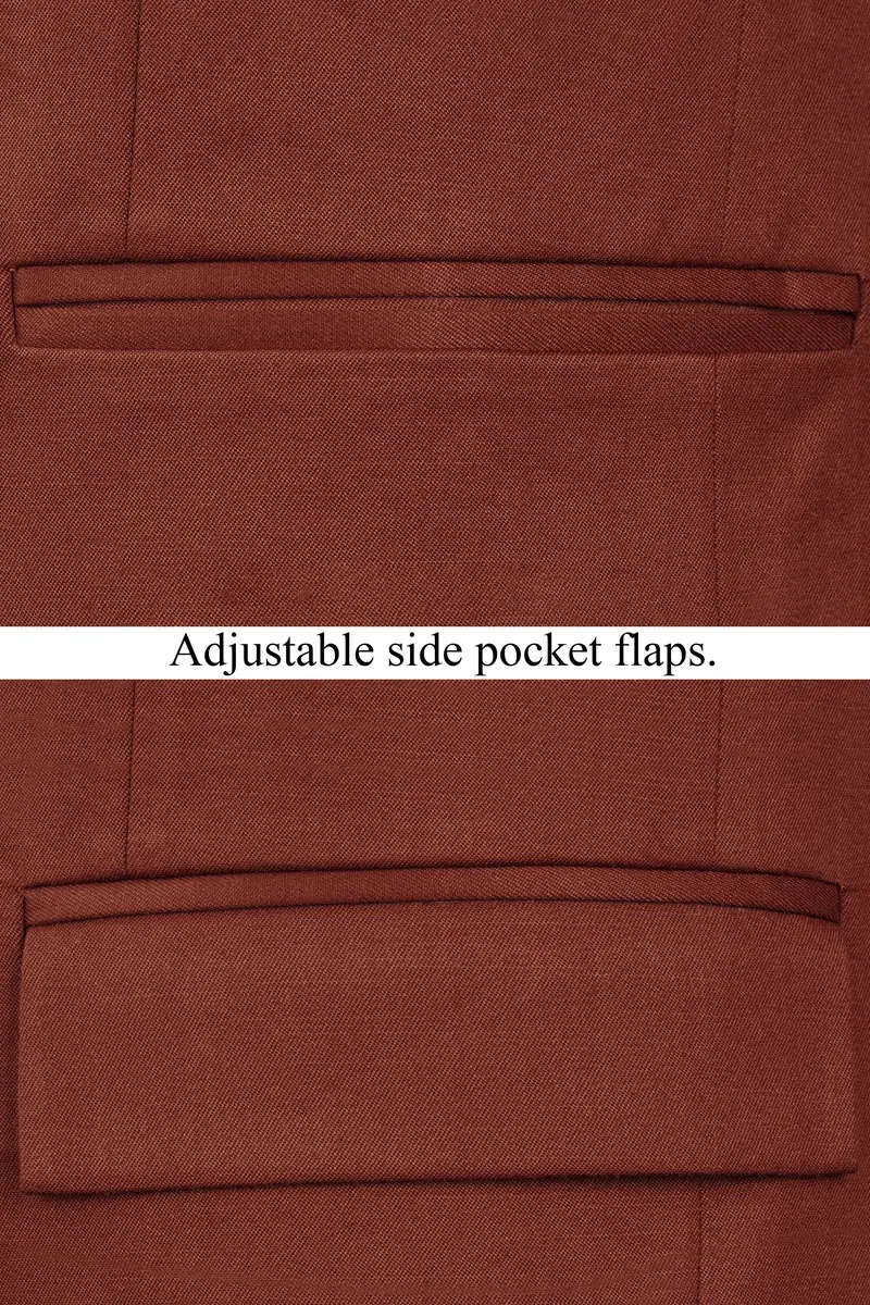 Ironstone Red Stretchable Double-Breasted Traveler Blazer 9