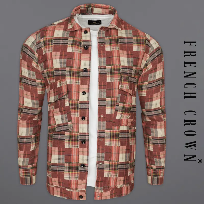 Ironstone With Hampton Brown Multicolour Flannel Designer Overshirt/Shacket 1