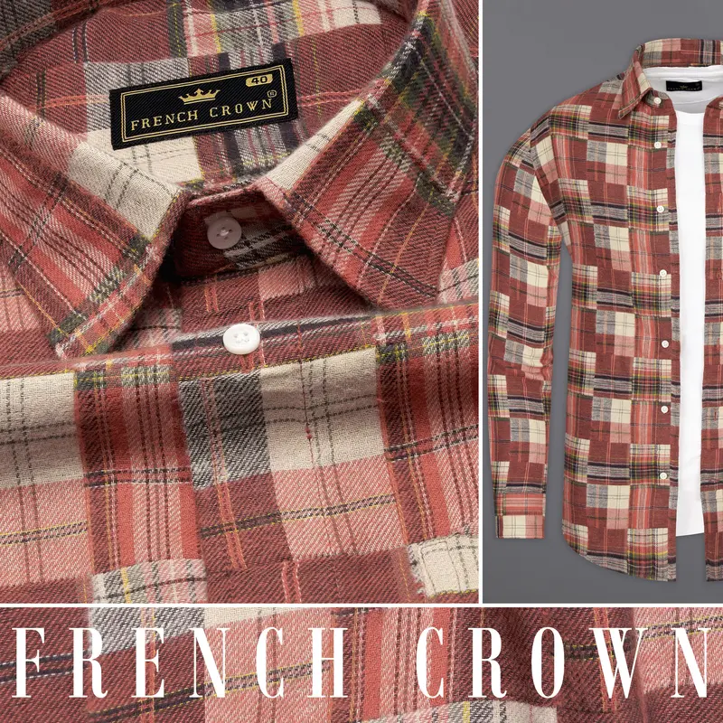 Ironstone With Hampton Brown Multicolour Flannel Overshirt/Shacket 12