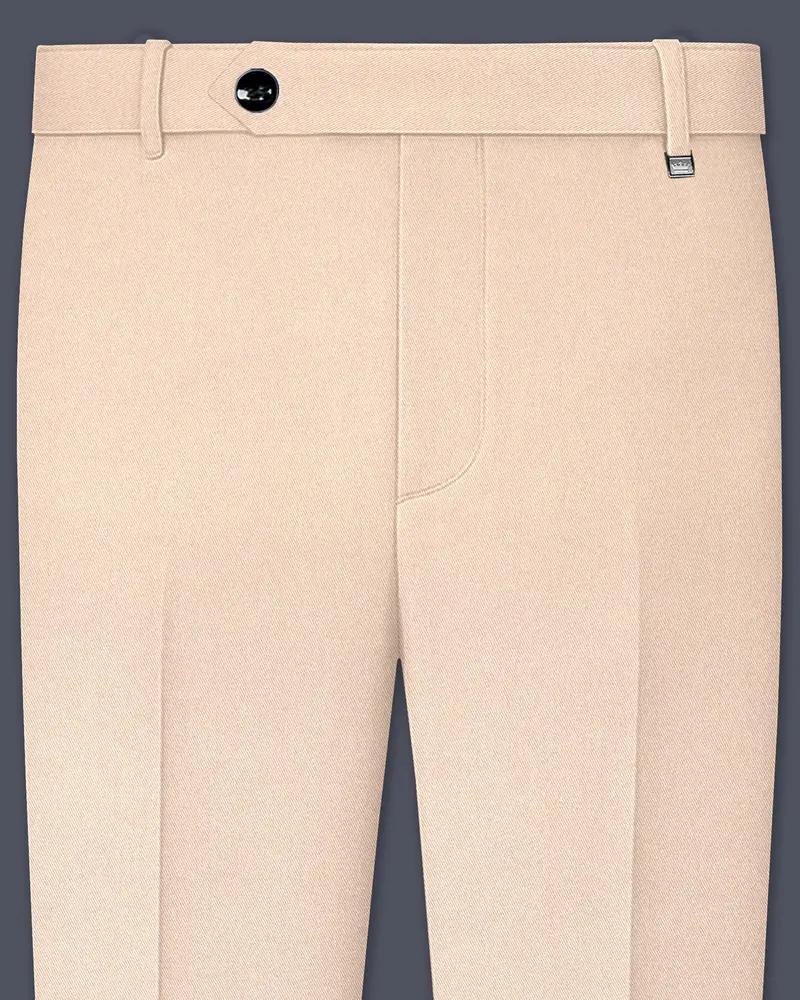 Ivocrest-Albescent Cream Premium Cotton Stretchable Waistband Pant 1