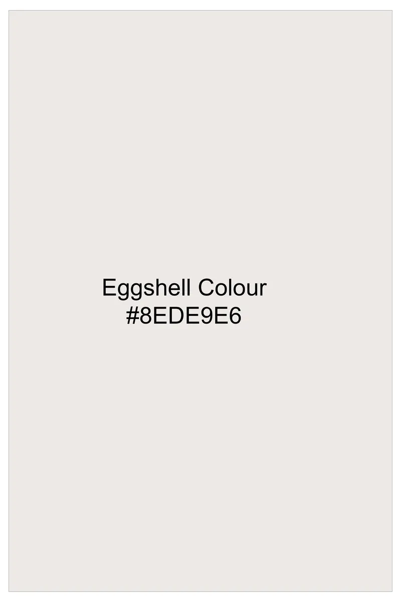 Ivoreo-Eggshell White Dobby Textured Super Soft Premium Cotton Dress Shirt 7