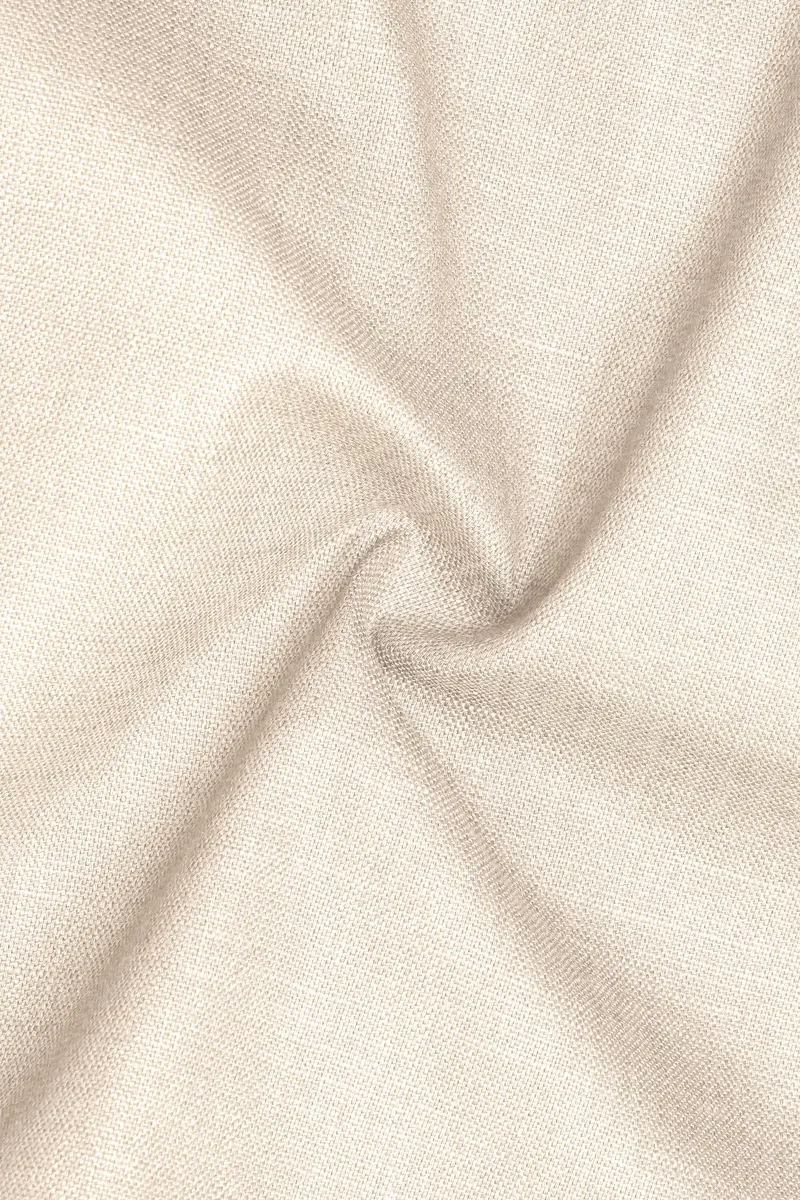 Ivoreo-Merino Cream Luxurious Linen Single Breasted Stretchable Traveler Suit 3