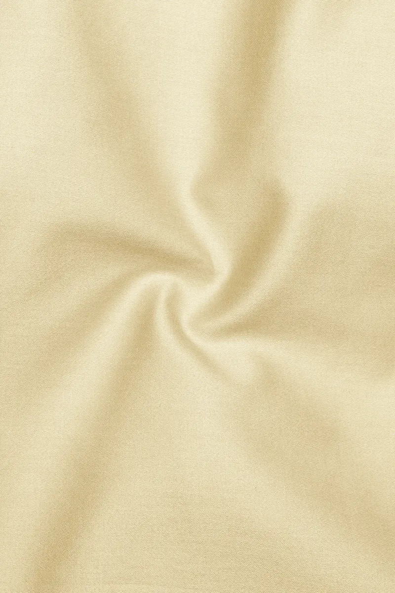 Ivoro Almond Cream Subtle Sheen Super Soft Premium Cotton Tuxedo Dress Shirt 3
