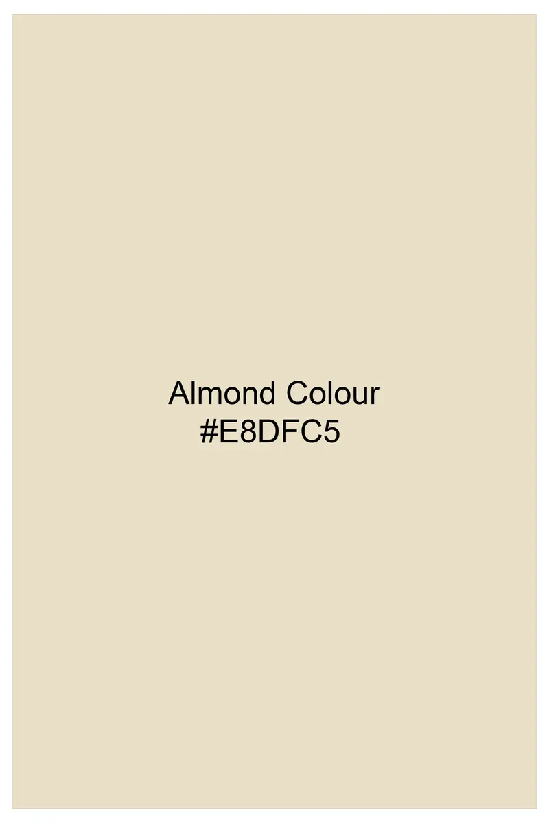 Ivoro Almond Cream Subtle Sheen Super Soft Premium Cotton Tuxedo Dress Shirt 9