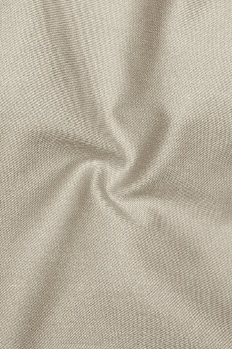 Ivoro-Malta Cream Subtle Sheen Super Soft Premium Cotton Mandarin Dress Shirt 3