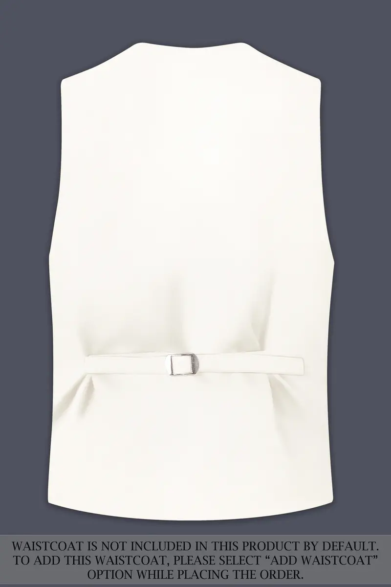 Ivory-Cararra Cream Wool Rich Double Breasted Slight Stretch Suit 17