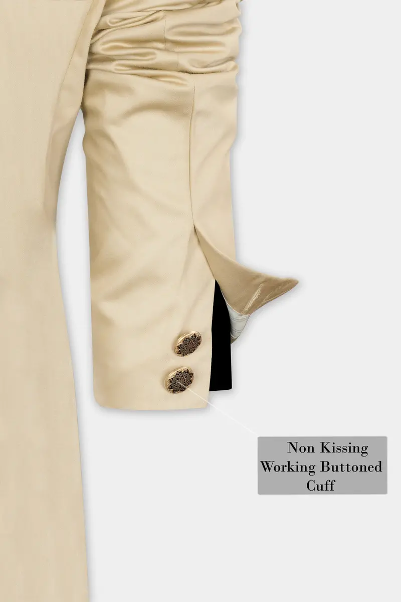 Ivory Cream Wool Rich Bandhgala Designer Blazer 6