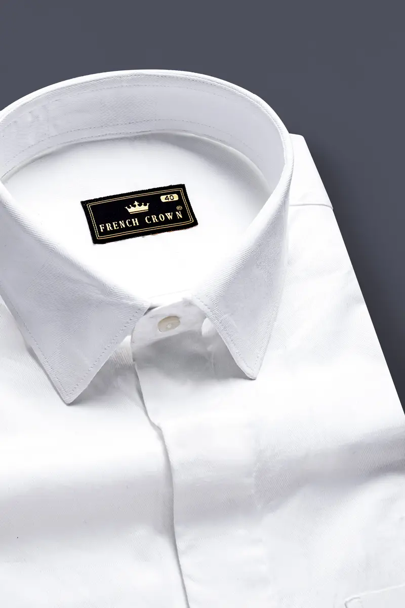 Ivory Safari-Bright White Leopard Hot Fix Oxford Premium Cotton Casual Designer Shirt 4