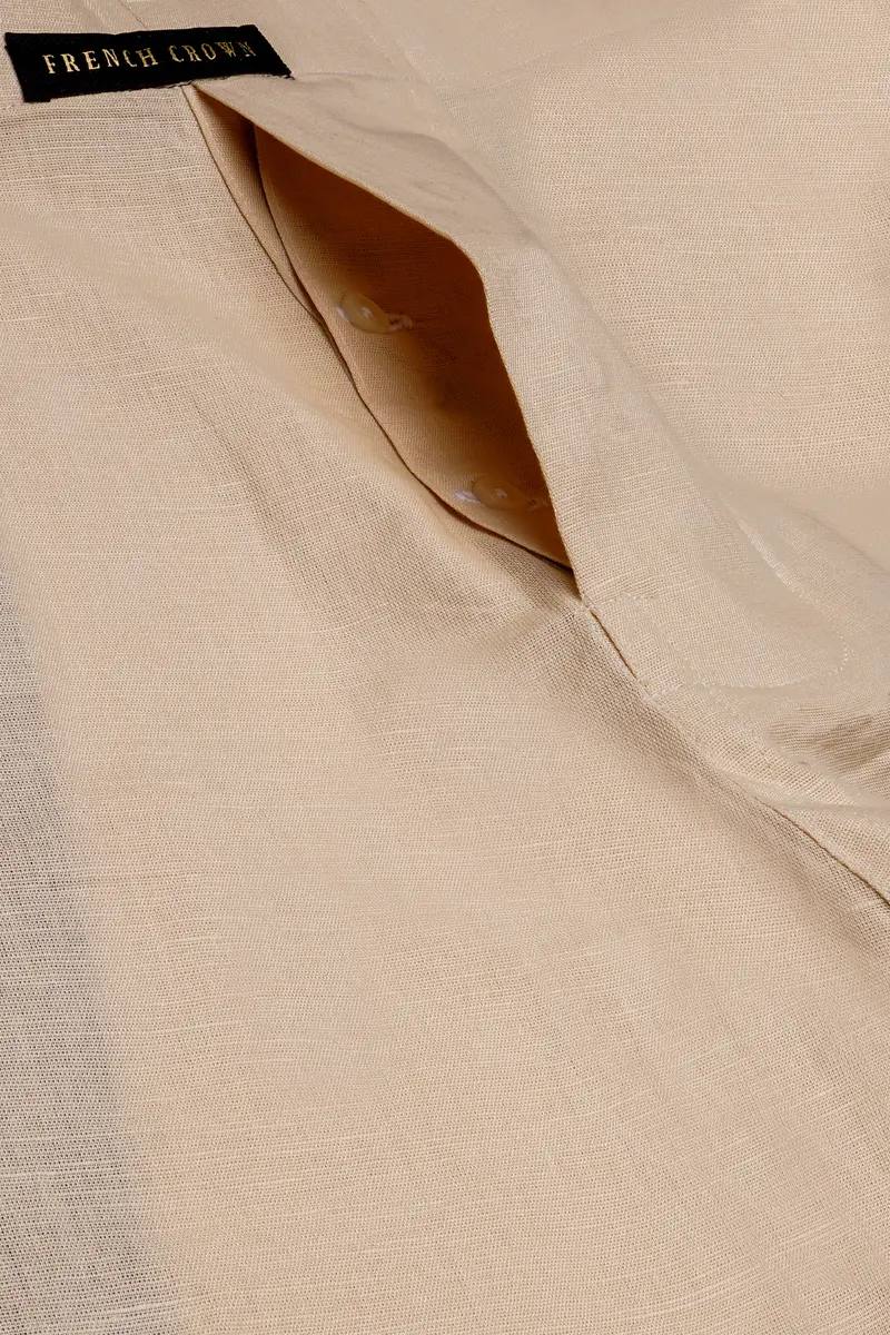 Ivory-Sorrell Cream Solid Luxurious Linen Boxer 4