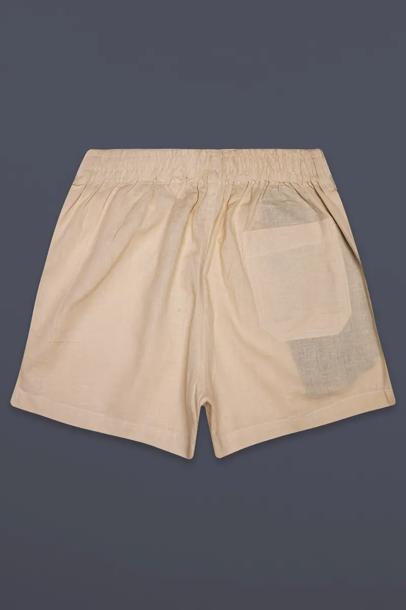 Ivory-Sorrell Cream Solid Luxurious Linen Boxer 6