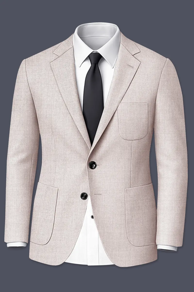 Ivorytail-Timberwolf Cream Textured Tweed Single Breasted Sports Suit 10