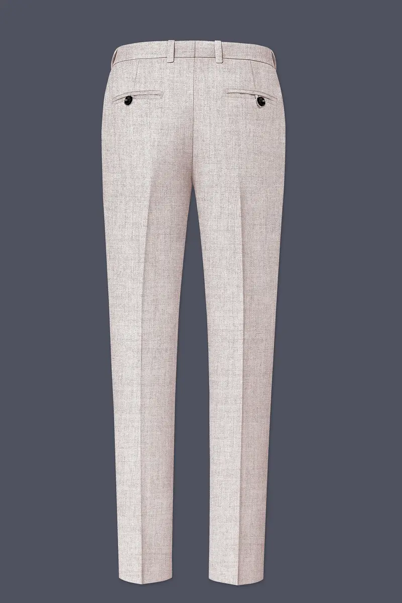 Ivorytail-Timberwolf Cream Textured Tweed Single Breasted Sports Suit 14