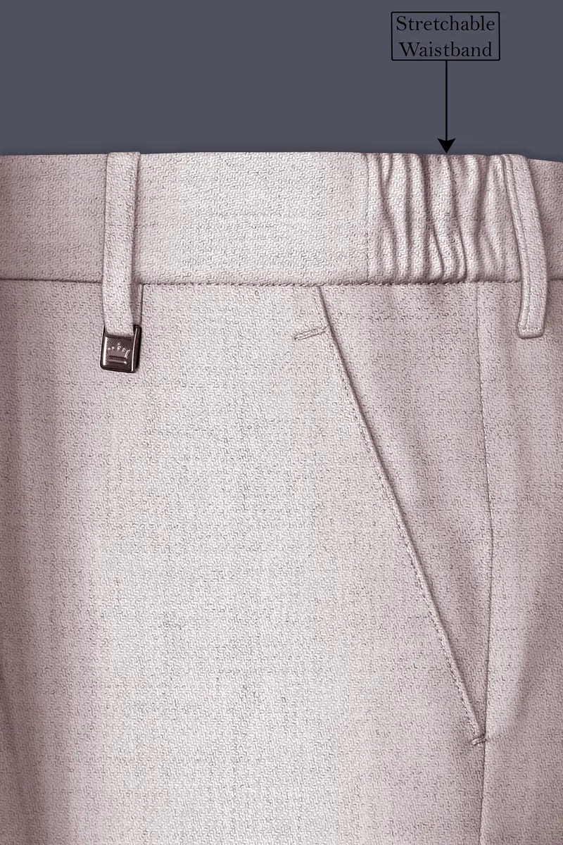 Ivorytail-Timberwolf Cream Textured Tweed Single Breasted Sports Suit 15