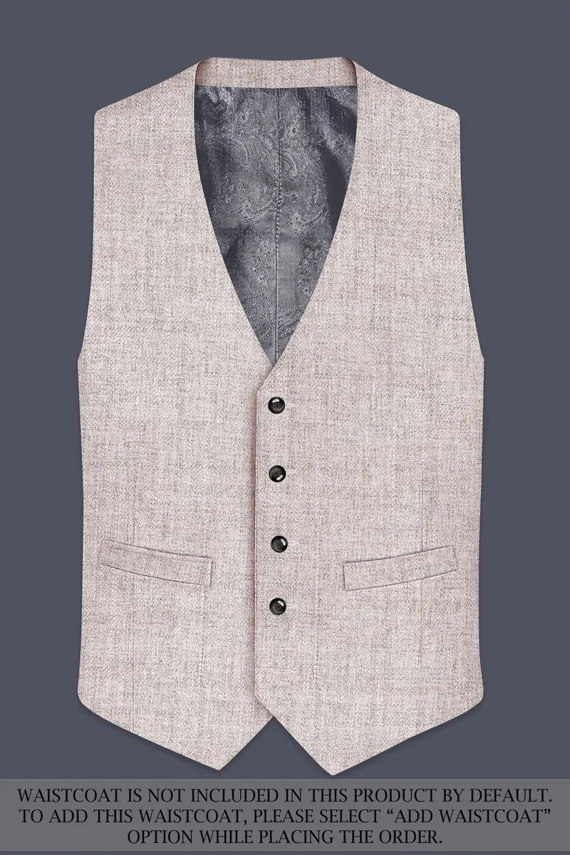 Ivorytail-Timberwolf Cream Textured Tweed Single Breasted Sports Suit 16
