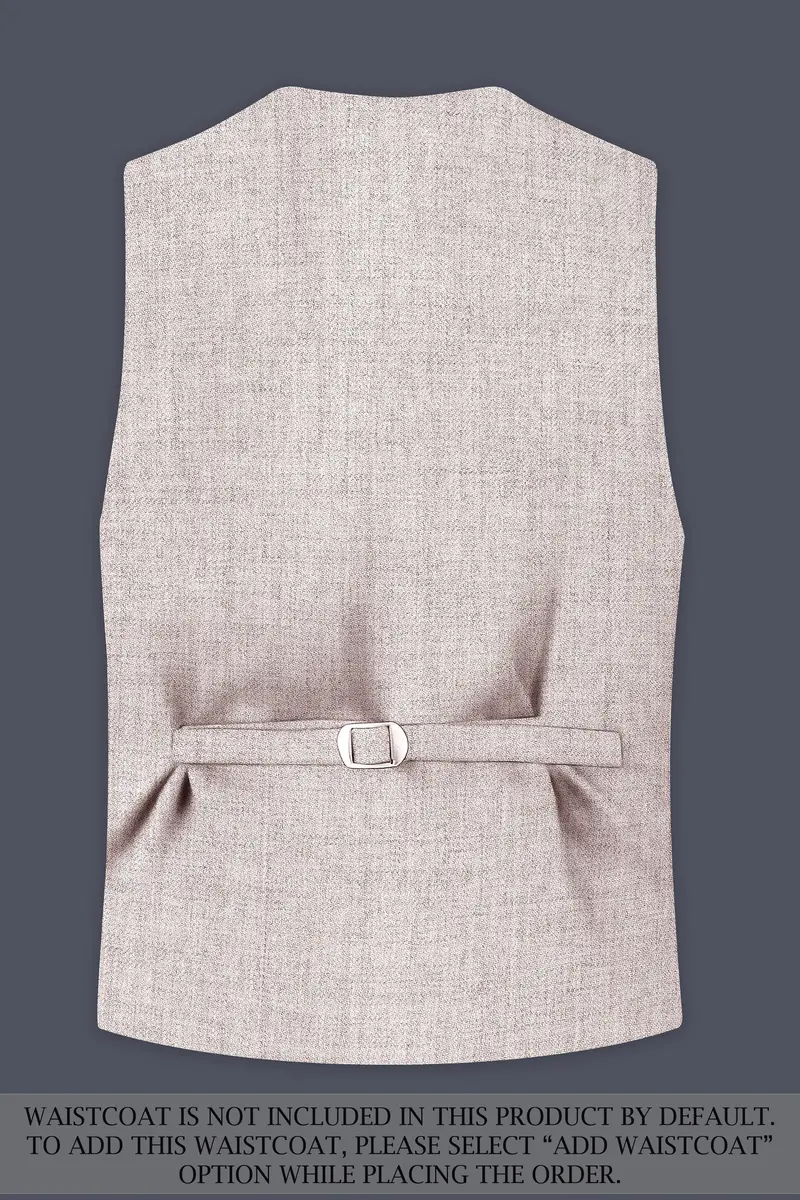 Ivorytail-Timberwolf Cream Textured Tweed Single Breasted Sports Suit 17