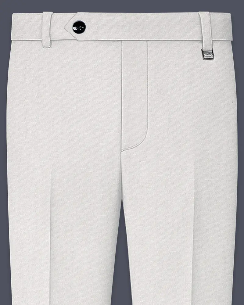 Ivovira-Amour Cream Premium Cotton Stretchable Waistband Pant 1