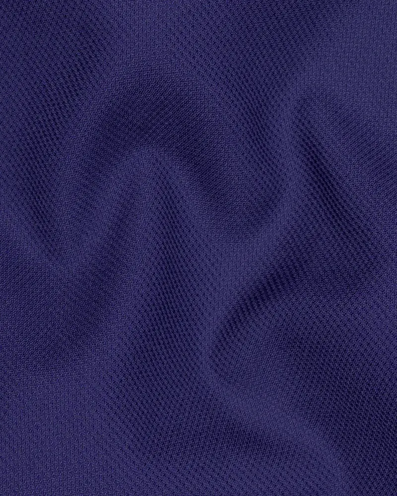 Jacarta Blue Cross Placket Wool Rich Bandhgala Blazer 3