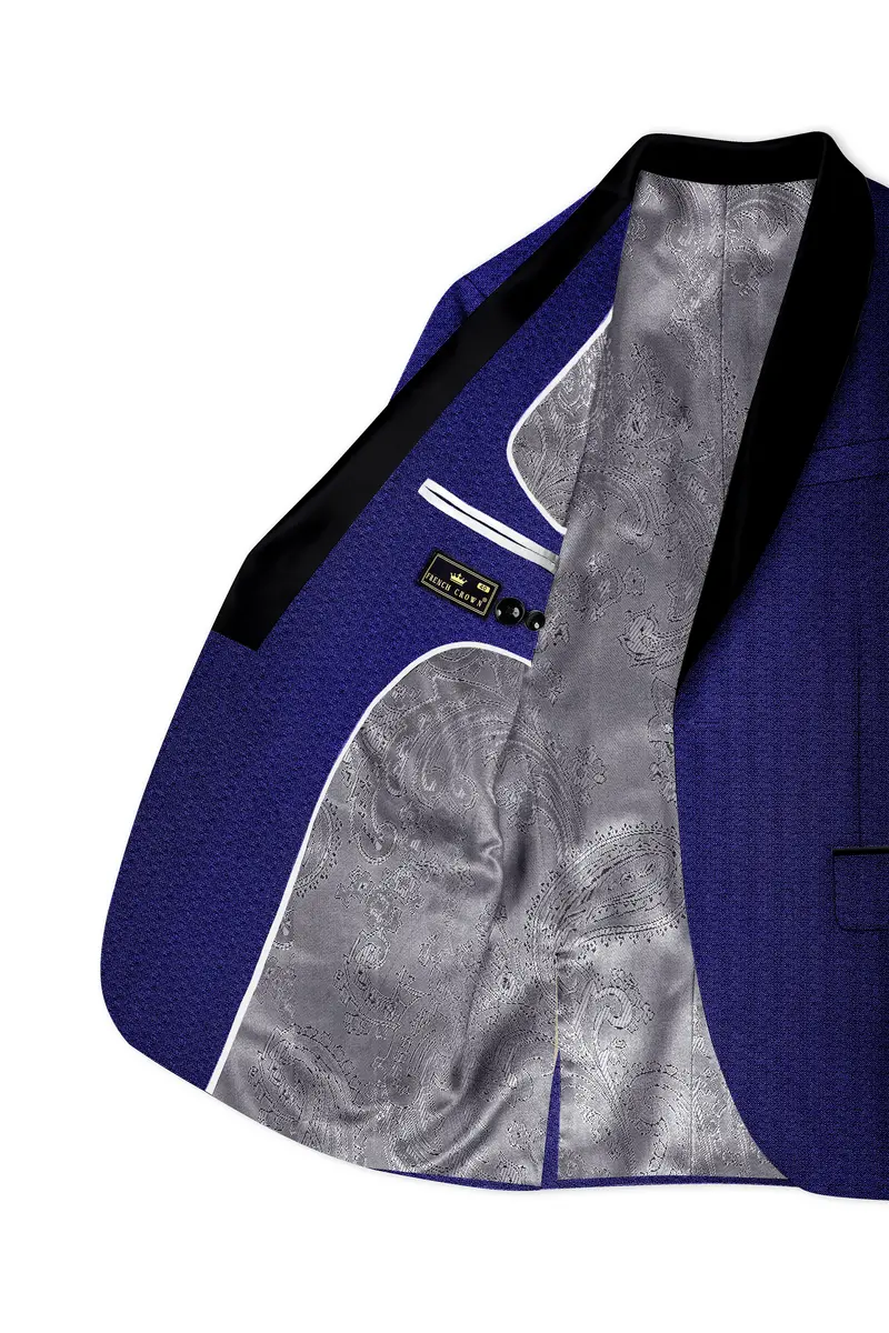 Jacarta Blue Designer Tuxedo Blazer 5