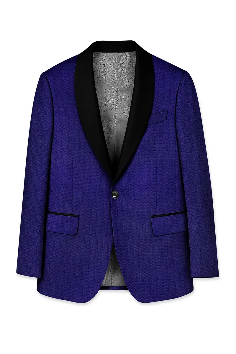 Jacarta Blue Designer Tuxedo Blazer 7