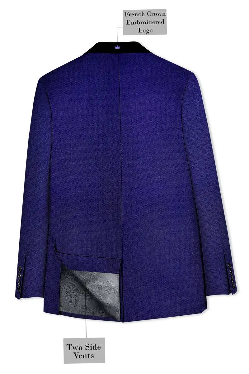 Jacarta Blue Designer Tuxedo Blazer 8
