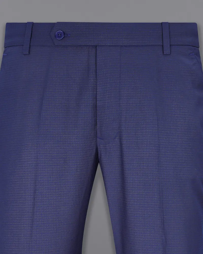 Jacarta Blue Triangle Textured Pant 2