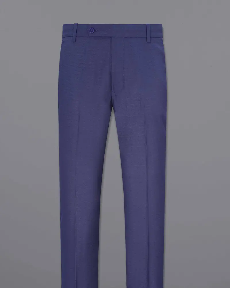 Jacarta Blue Triangle Textured Pant 4