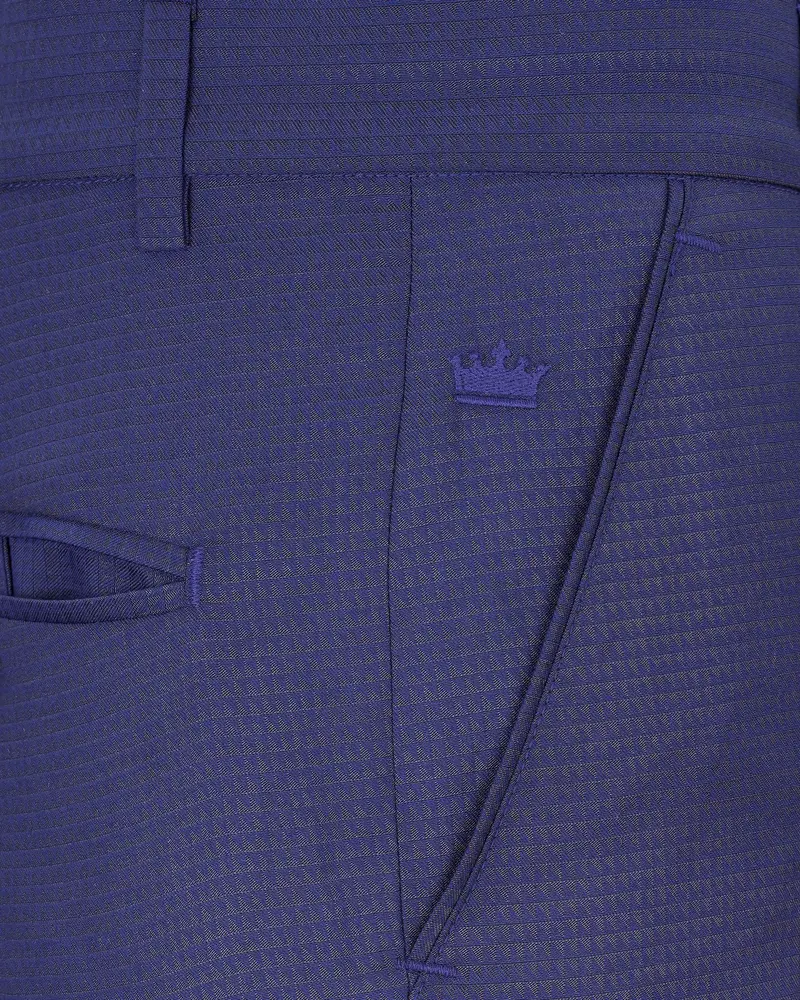 Jacarta Blue Triangle Textured Pant 5