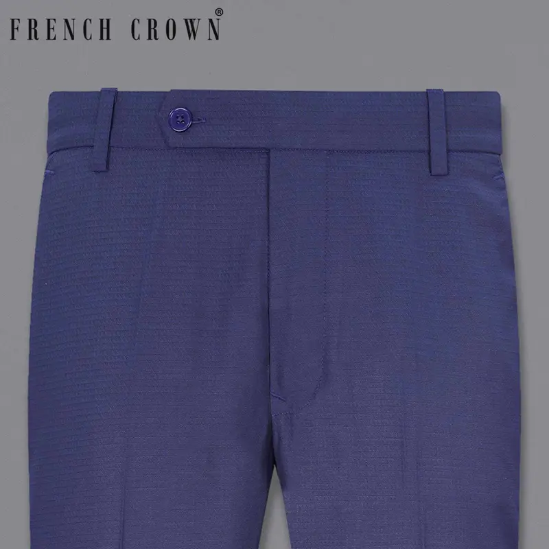 Jacarta Blue Triangle Textured Pant 6
