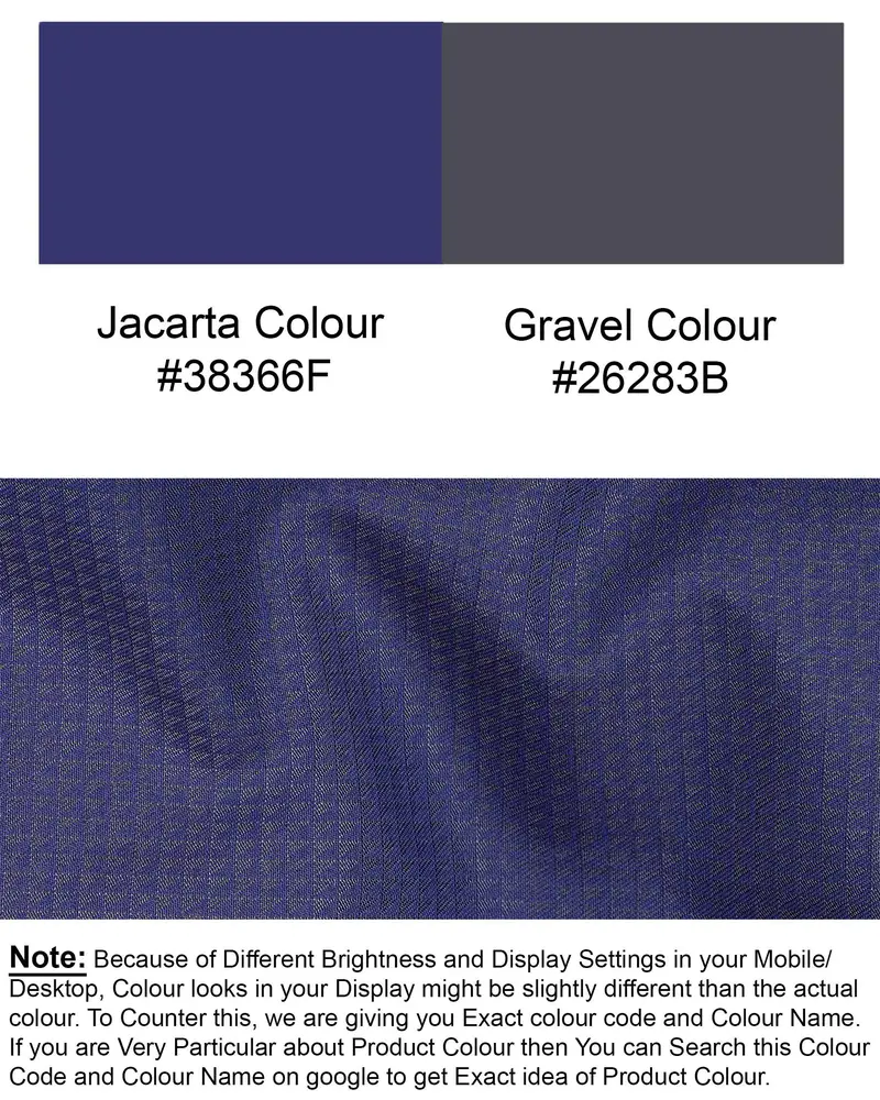 Jacarta Blue Triangle Textured Pant 7