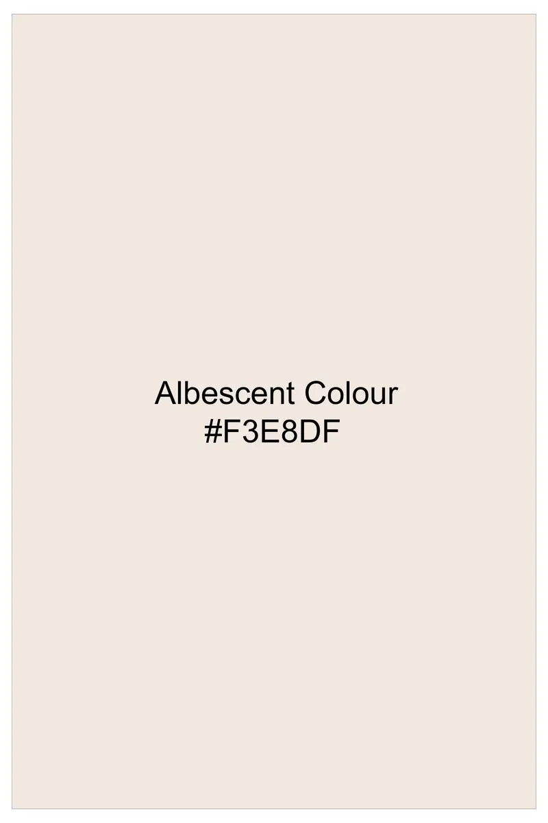 Jacreo-Albescent Cream Jacquard Textured Premium Cotton Dress Shirt 7