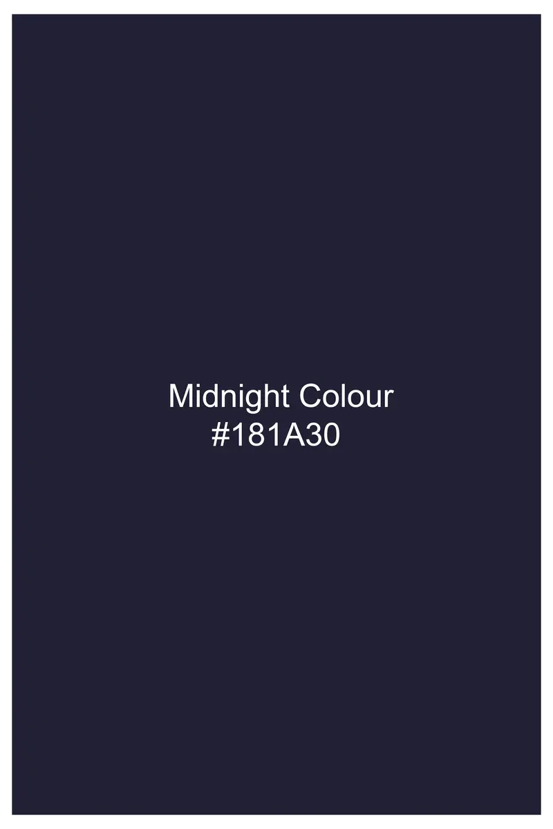 Jacrosa-Midnight Denim Blue Floral Check Jacquard Textured Super Soft Premium Cotton Casual Shirt 7