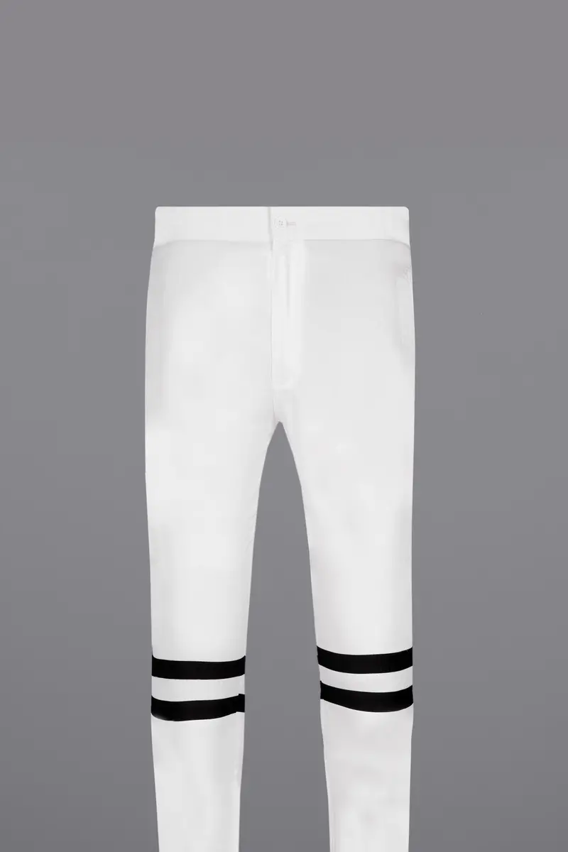 Jade Black And Bright White Super Soft Premium Cotton Designer Lounge Pants 6