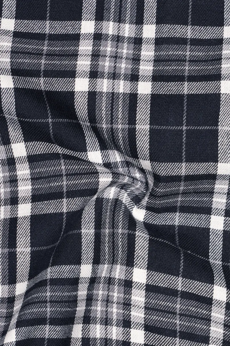 Jade Black And Quartz Gray Plaid Flannel Shirt 3