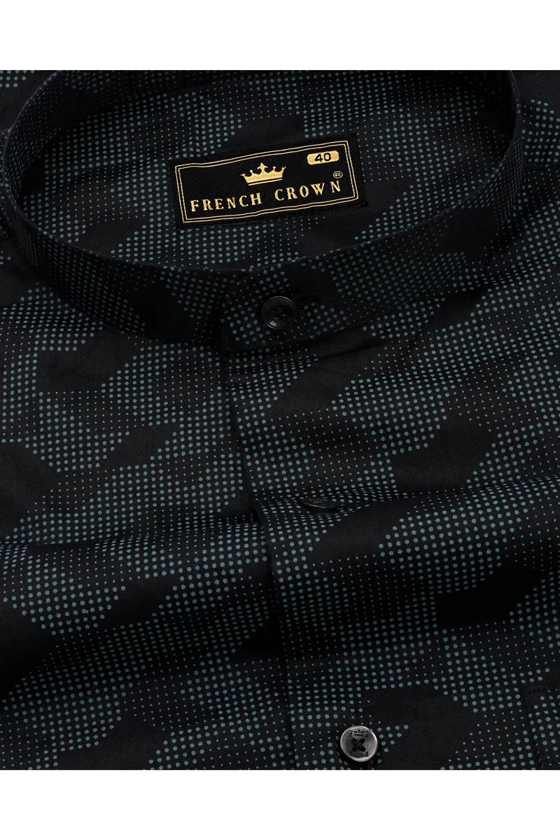 Jade Black And Steel Grey Super Soft Premium Cotton Shirt 1