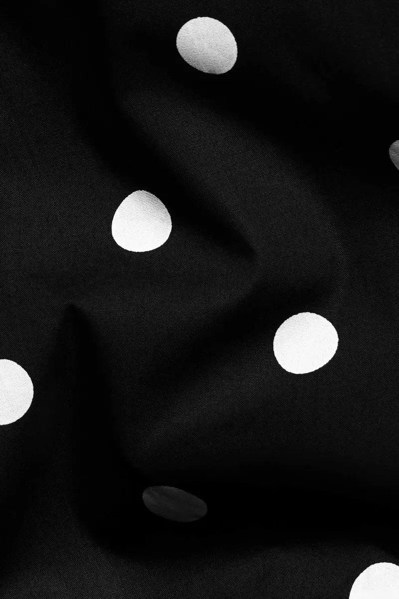 Jade Black And White Polka Dots Printed Premium Cotton Shirt 2