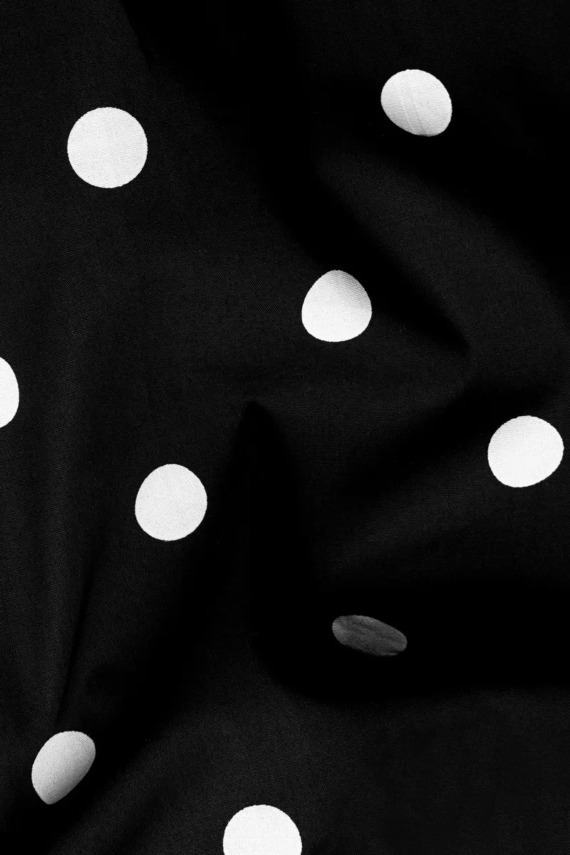 Jade Black And White Polka Dots Printed Premium Cotton Shirt 3