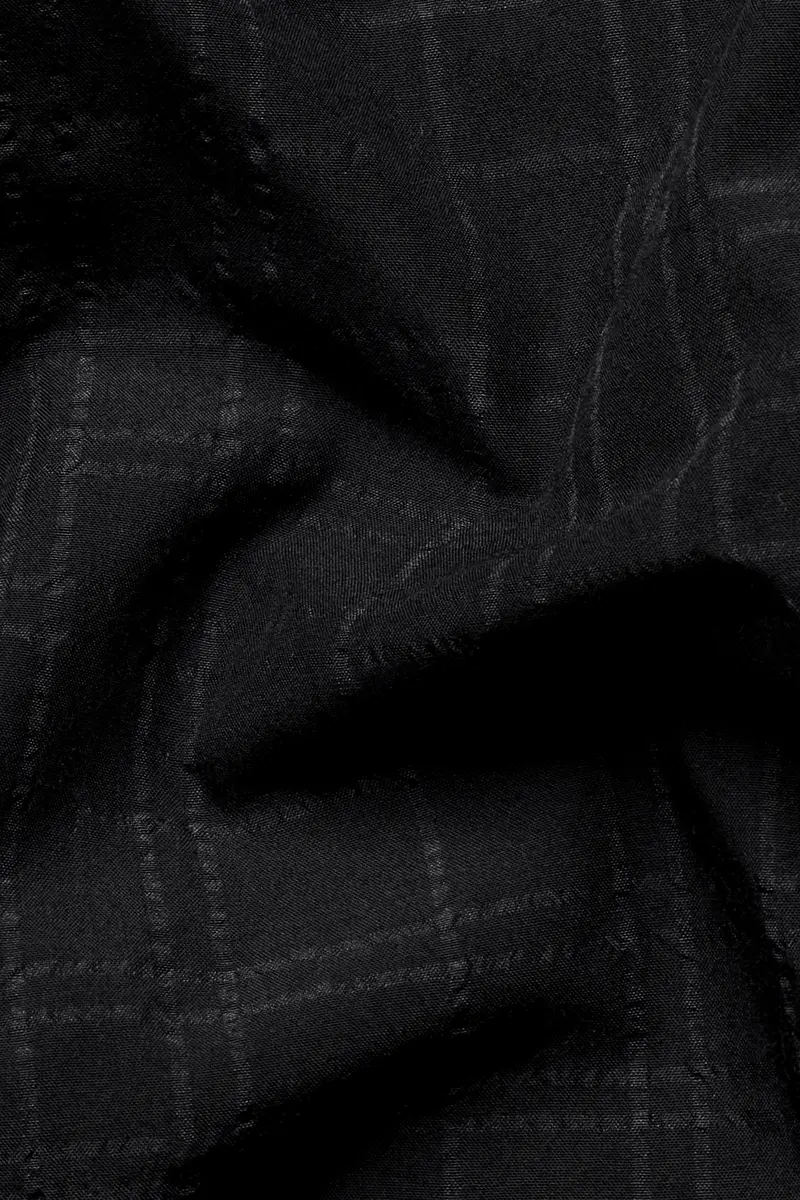 Jade Black Checkered Seersucker Premium Cotton Shirt 2
